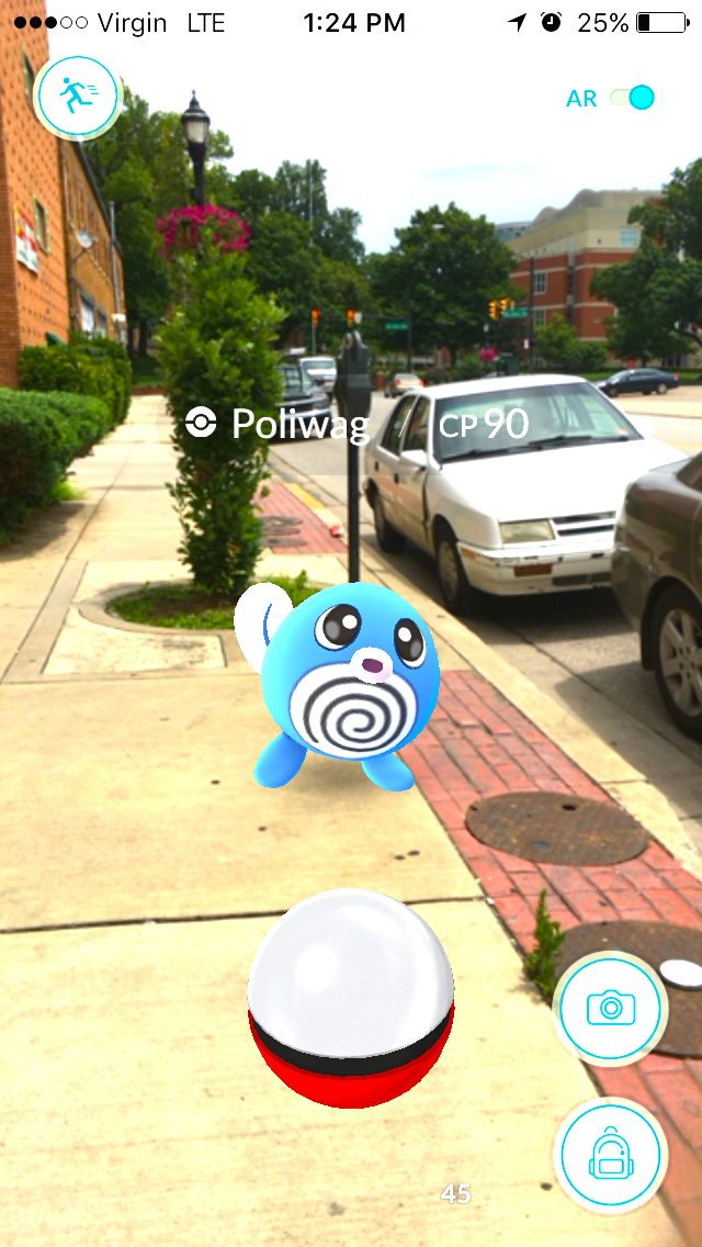 Players explore their real surroundings on a map and try to capture Pokemons. Photograph: www.flickr.com/photos/scoobie1993